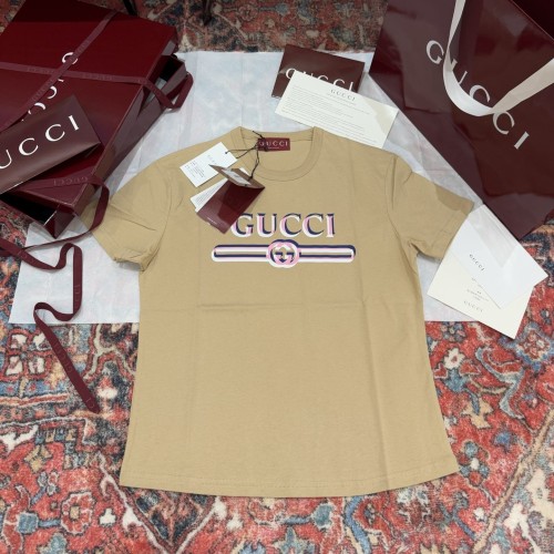 Gucci 프린트 코튼 저지 티셔츠