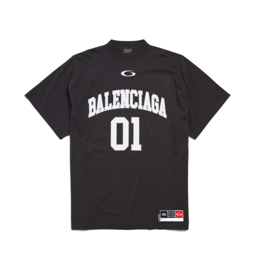 Balenciaga 남성 바스켓볼 시리즈 - 오버사이즈 티셔츠 블랙