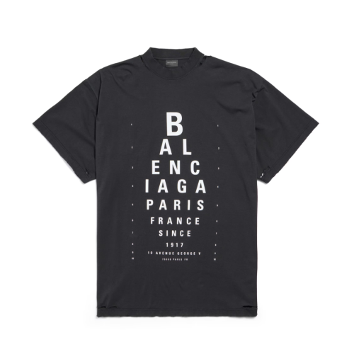 Balenciaga  옵티컬 오버사이즈 티셔츠 화이트