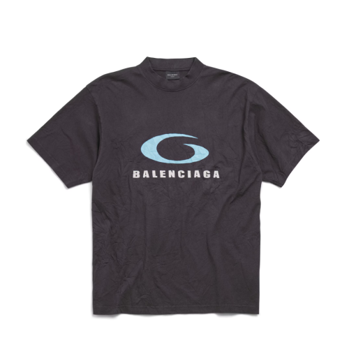 Balenciaga 발렌시아가 루프 스포츠 아이콘 미디엄 핏 티셔츠 블랙