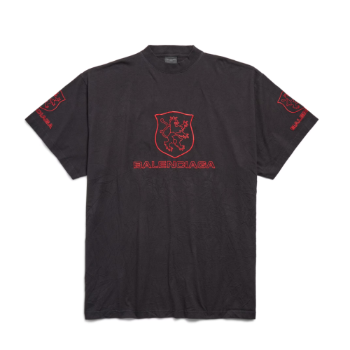 Balenciaga 발렌시아가 라이언 클럽 오버사이즈 티셔츠 블랙/레드