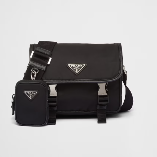 Prada 프라다 리나일론 & 사피아노 레더 숄더백