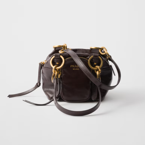 Prada 프라다 댕글 가죽 탑 핸들 미니 백